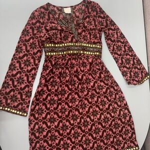 Tracy Reese Women’s Red and Black Patterned Dress